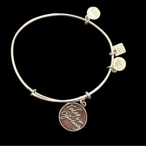 • 2 for $20 • Alex and Ani Silver “Today is an Opportunity” Charm Bracelet